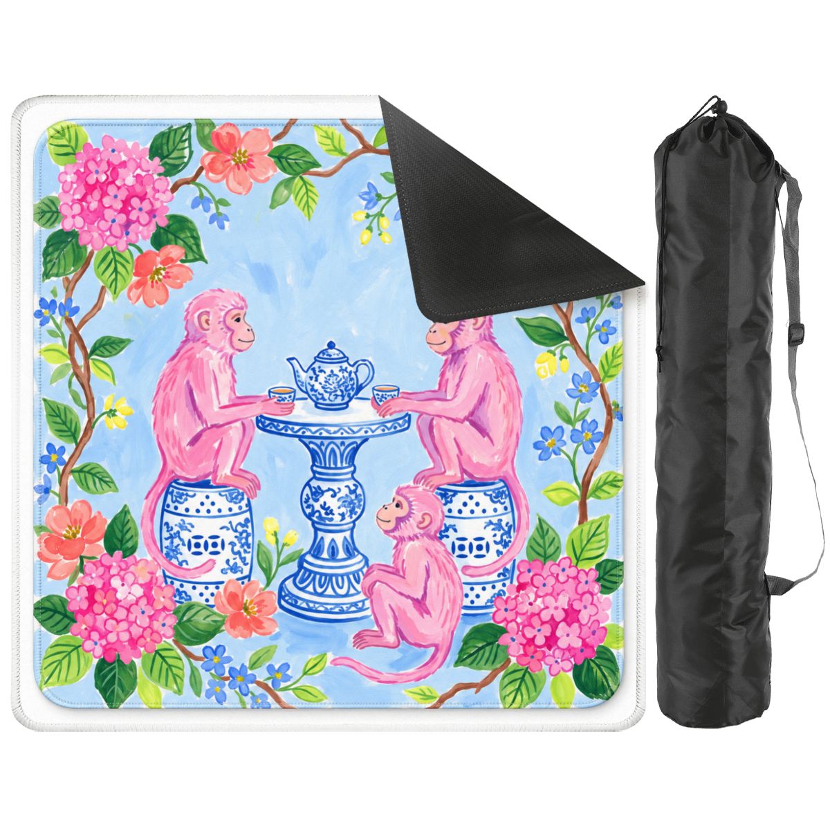 Monkey Garden Party Mahjong Mat
