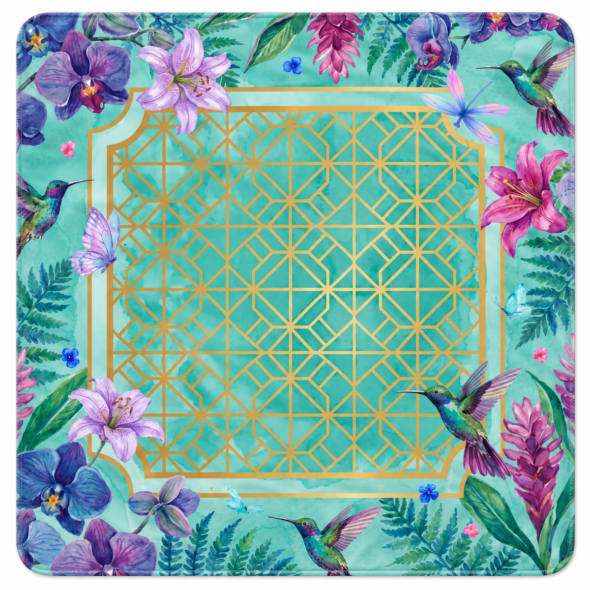 Hummingbird Garden Mahjong Mat