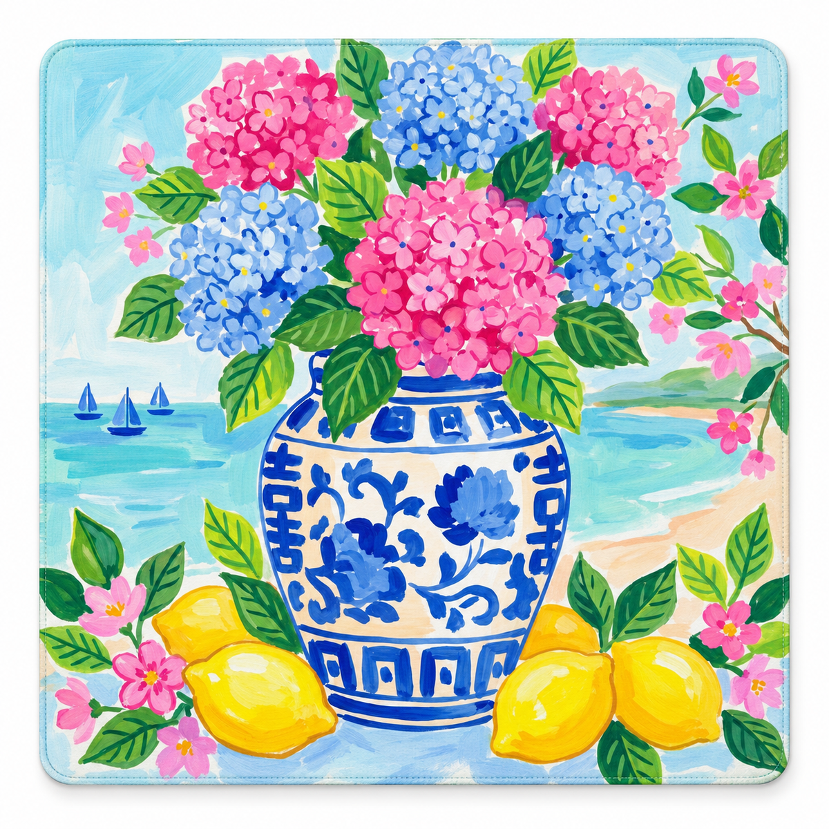 Capri Bloom Mahjong Mat