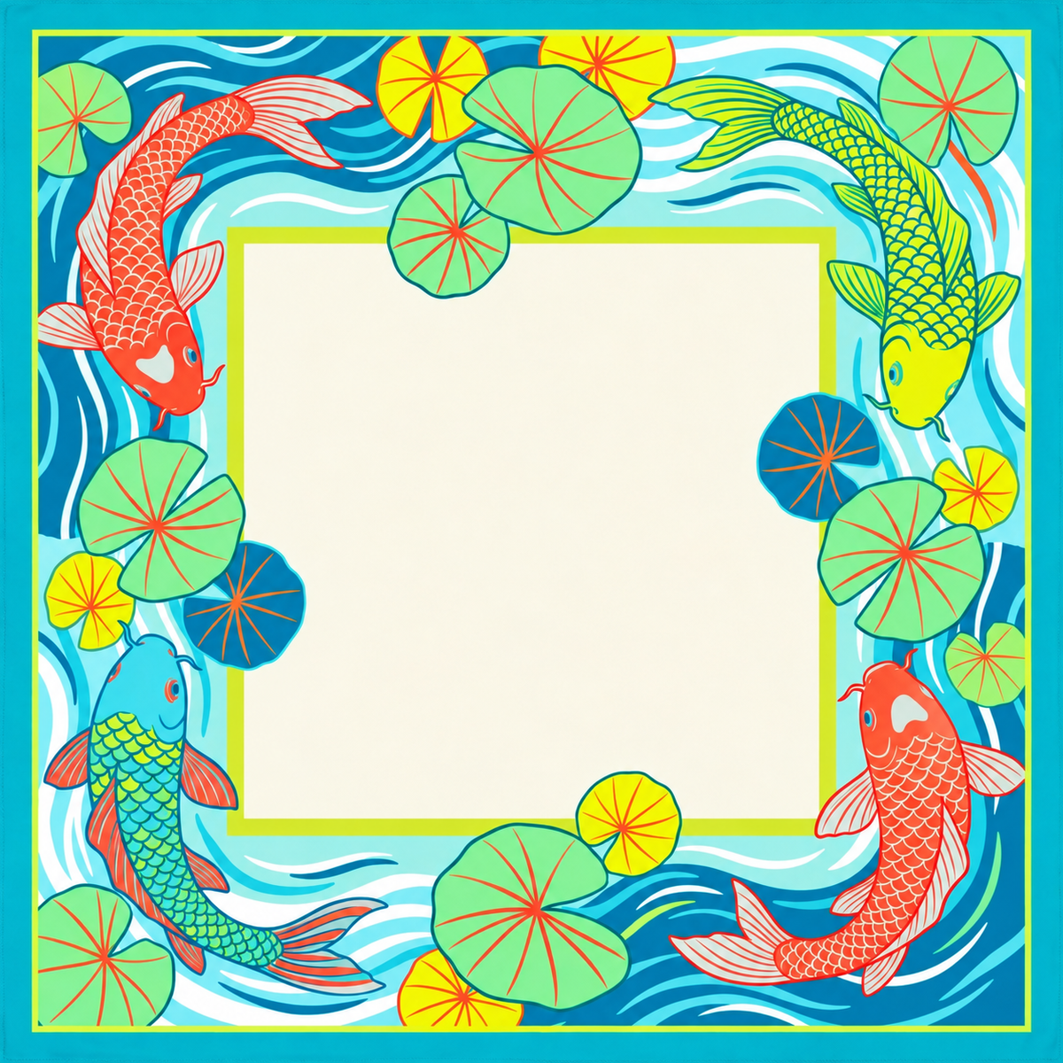 Koi Current Mahjong Mat