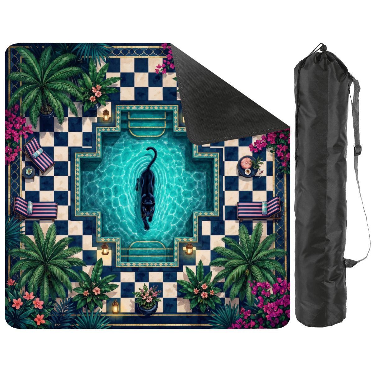Midnight Oasis Mahjong Mat