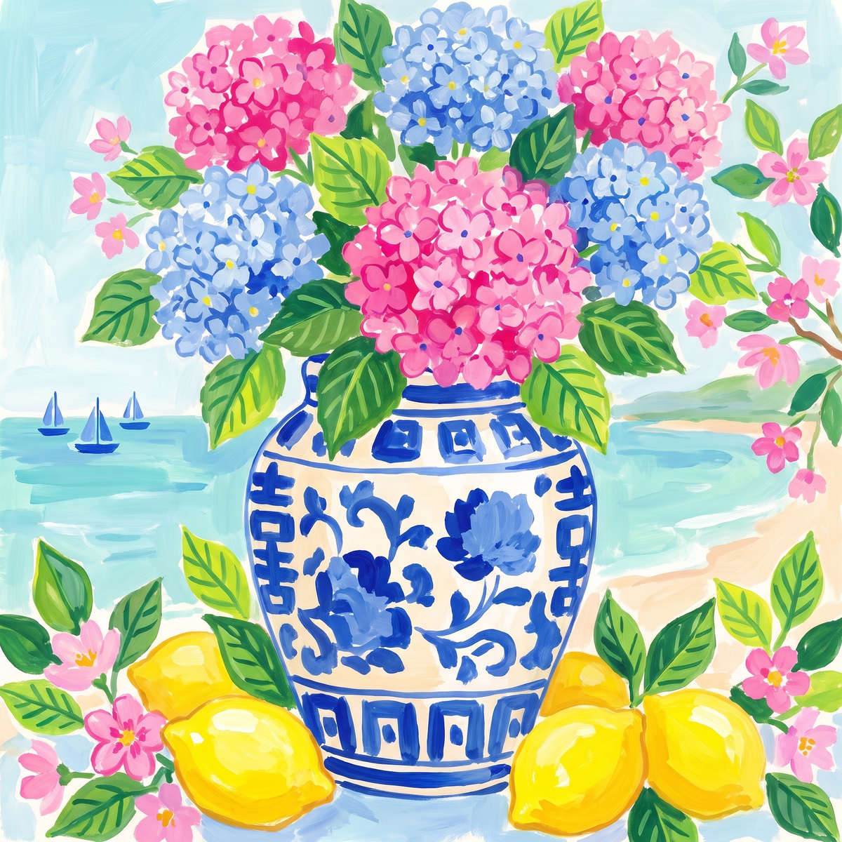 Capri Bloom Mahjong Mat